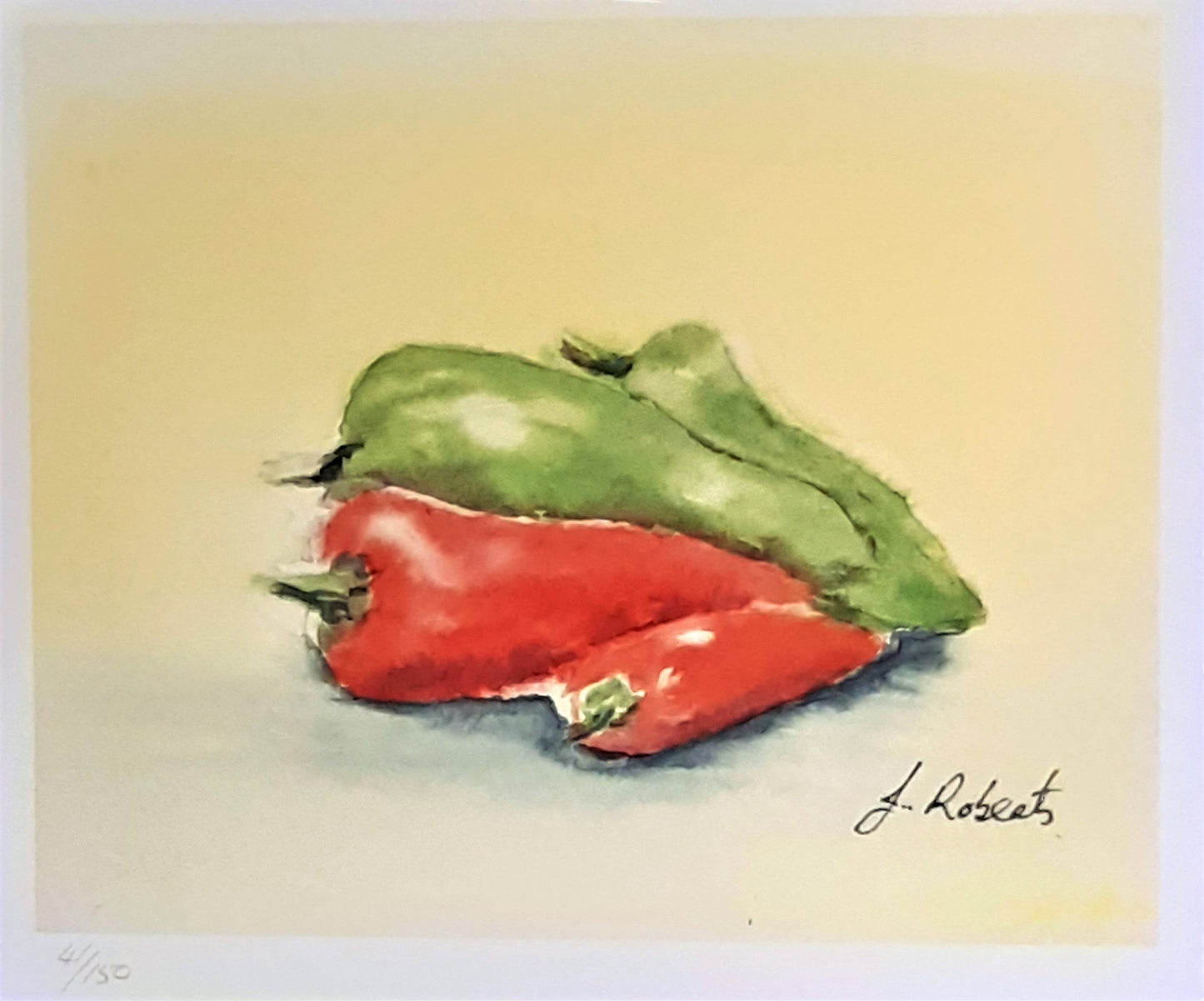 Art Prints - Chilli Peppers - Signed Limited Edition Watercolour Art Print
