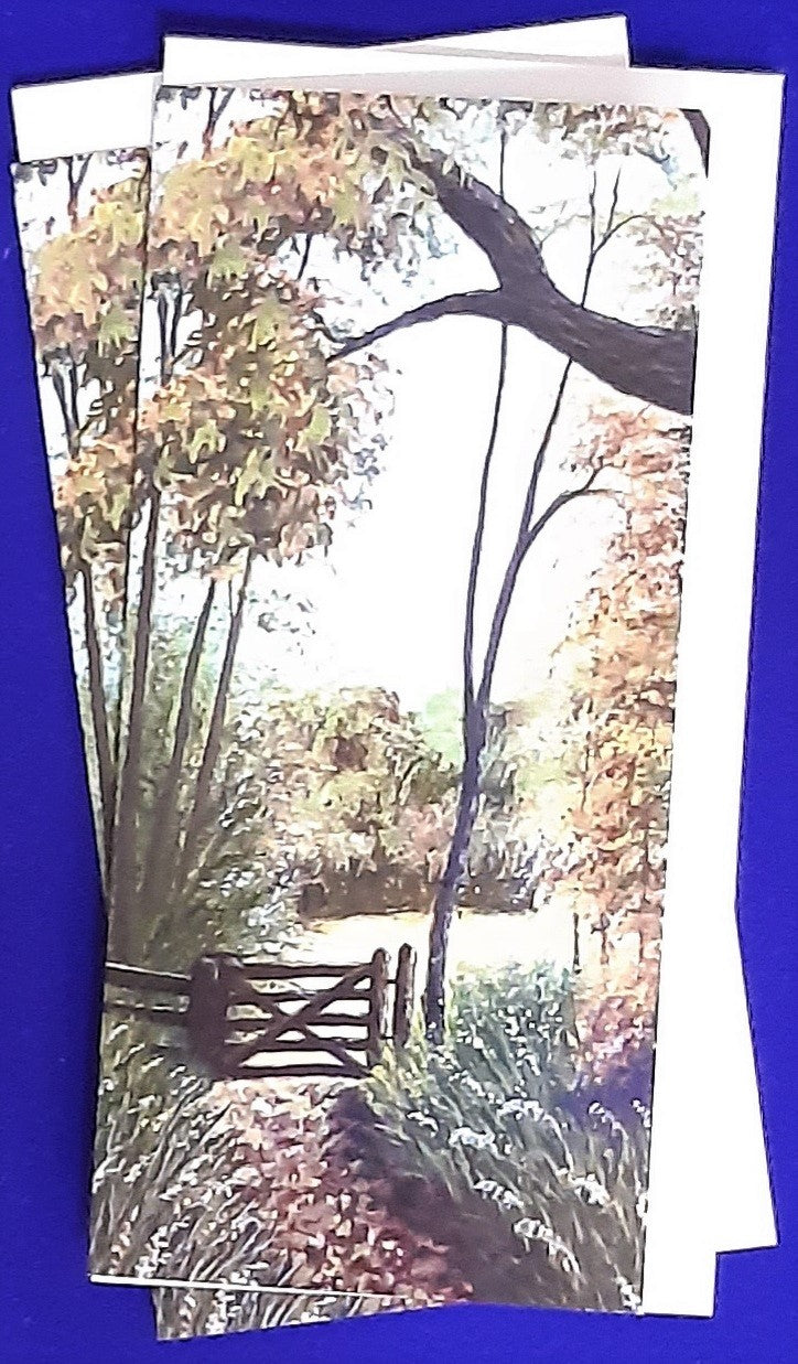 Greetings Cards, Autumn Kissing Gate twin pack
