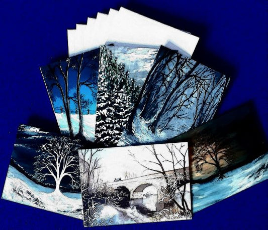 Christmas selection pack of 6 greetings cards